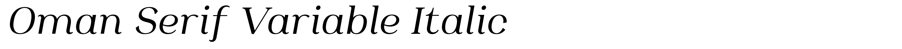 Oman Serif Variable Italic